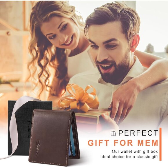 ⚡Travelambo Men Craze Horse Brown Genuine Leather Handmade Bifold Stylish Wallet - Picture 7 of 8